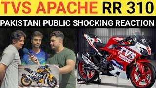 tvs apache rr 310  pakistani public shocking reaction best pakistani reaction on india [upl. by Desdee]