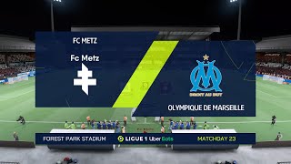 Metz vs Marseille  13 Feb 22  🇨🇵 Ligue 1 20212022 Gameplay [upl. by Sulienroc]