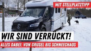 Camping im Harz Grusel👻 Winterchaos❄️ und StellplatzTipp➡️ Friedrichsbrunn bei Thale [upl. by Norrad]