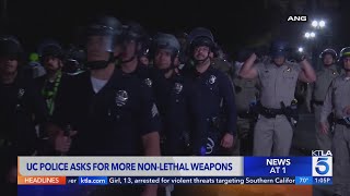 University of California police asking for more nonlethal weapons [upl. by Azaleah]