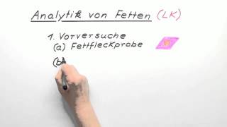 Analytik von Fetten LK  Chemie  Organische Chemie [upl. by Nirek750]