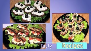 SNACKS recipe from fish New Year 2020 3 types [upl. by Maxma]