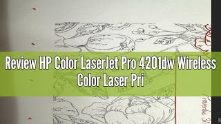 Review HP Color LaserJet Pro 4201dw Wireless Color Laser Printer BestforOffice 4RA86F [upl. by Nerad]