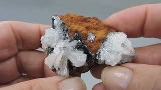 Hemimorphite on limonite from Mexico – miniature [upl. by Spalla]