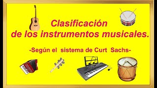 Clasificación de los instrumentos musicales según Sachs  Tipos de instrumentos explicados [upl. by Nitsug]