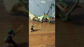 Green dragon made of clay dragon clay shorts пластилин thewitcher3 witcher music art [upl. by Gaut52]