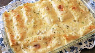 Easy White Chicken Enchilada Casserole [upl. by Ennayk]