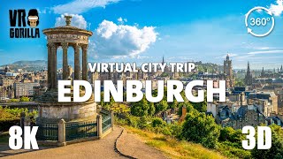 Discover Edinburgh Scotland in 360 VR short  Vritual City Trip  8K 3D 360 [upl. by Ettegdirb468]