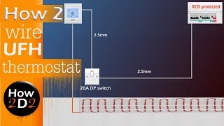 How to wire a thermostat of underfloor heating mat diagram UK [upl. by Lud]