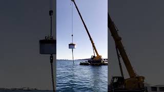 Crane Barge Mooring Buoy Install [upl. by Ainsley]