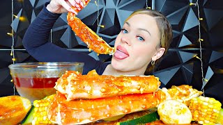 KING CRAB SEAFOOD BOIL MUKBANG  ASMR EATING [upl. by Mikes]