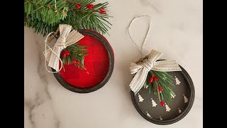 DIY Embroidery Hoop Ornaments [upl. by Alleira]