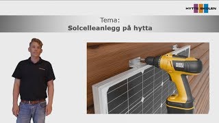 Hytteskolen webinar  Solcelleanlegg på hytta [upl. by Ahsiena882]