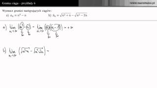 Granica ciągu  przykłady 6 [upl. by Starla]