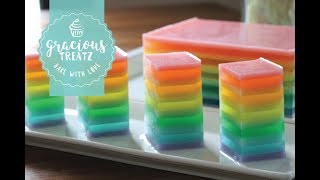 Rainbow Agar Agar Jelly Cake [upl. by Esmerolda55]