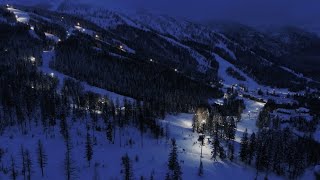 Night Skiing at Whitefish Mountain Resort [upl. by Noxaj]