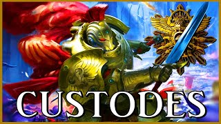 ADEPTUS CUSTODES  Auric Mortalis  Warhammer 40k Lore [upl. by Hallie]