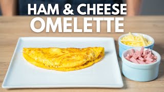 How To Make The PERFECT OMELETTE With Cheese And Ham SUPER QUICK amp EASY Breakfast Recipe [upl. by Einnos]