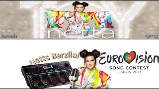 נטע ברזילי – אירוויזיון 2018  karaoke Netta  TOY  קריוקי [upl. by Eilrak227]