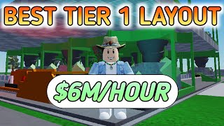 BEST TIER 1 LAYOUT FACTORY SIMULATOR  Roblox Factory Simulator [upl. by Eixel]