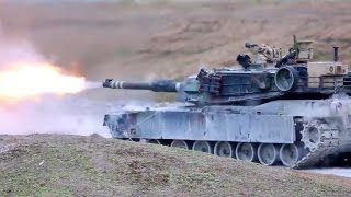 M1A1 Tank Marksmanship Qualification – 120mm Smoothbore amp M2 Browning [upl. by Neelhtakyram]