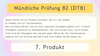 B2 Beruflich Mündliche Prüfung Teil 1  7 Produkt beschreiben [upl. by Laurene]