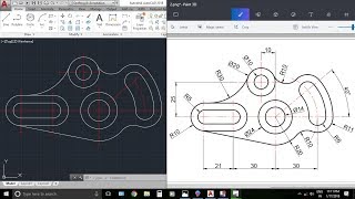 AutocAD 2D Practice Drawing  Exercise 2  Basic amp Advance Tutorial [upl. by Kealey93]