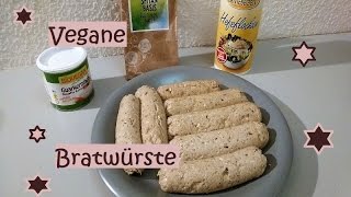 Dicke vegane Bratwürste  weniger Kalorien als die Fleischwürschte [upl. by Akissej385]