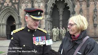 Colonel of Mercians at laying up of 3Bn Mercian Colours [upl. by Anirod]