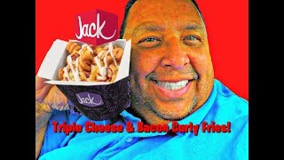 Jack In The Box® Triple Cheese amp Bacon Curly Fries Review [upl. by Gelya]