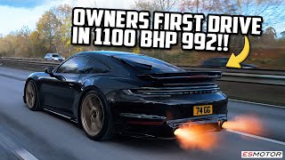 OWNERS FIRST DRIVE IN AN INSANE 1100 BHP 992 esmotoruk 911turbo esnobs ES900 [upl. by Elmira313]