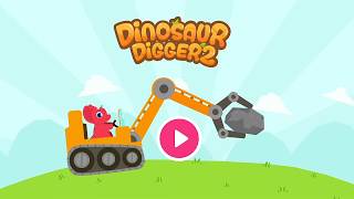 Dinosaur Digger 2 Fun playing Diggers Tractors Vehicle For Kids [upl. by Neirb]