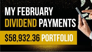 My February Dividend Payments from my 5893236 portfolio [upl. by Godiva]