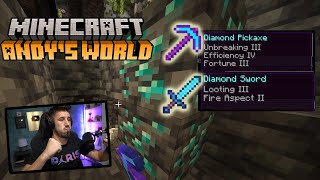 Minecraft Andys WORLD  Noile Enchanturi  DIAMANTEE Sez 7 Ep 13 [upl. by Aidekal202]