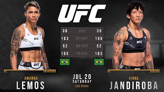 AMANDA LEMOS vs VIRNA JANDIROBA FULL FIGHT UFC [upl. by Urbannai]