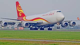 35 MIN OF HEAVY ACTION  3x A380 8x B747F B777 A350 B787  Amsterdam Schiphol Airport Spotting [upl. by Ynned]