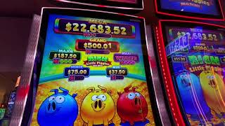 RICH LITTLE PIGGIES 5 Levels of Jackpots won [upl. by Charry]