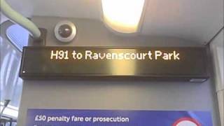 H91 To Ravenscourt Park [upl. by Yemaj148]