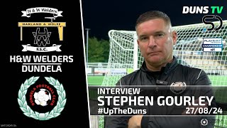 Stephen Gourley Post Match Interview  HampW Welders Vs Dundela  27th August 2024 [upl. by Kearney]