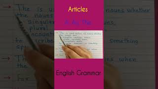 ArticlesA An TheEnglish Grammar shorts youtubeshorts ytshorts [upl. by Jemie484]