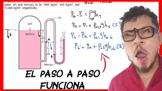 MECÁNICA DE FLUIDOS Ejercicios con manómetros de presión [upl. by Leanor]