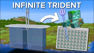 Minecraft Trident amp Drowned Farm  33 Trident Per Hour [upl. by Nocaed]