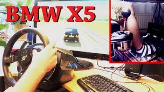 City Car Driving  BMW X5 E53 vs drifting Thrustmaster T500 RS 1080° TH8RS Shifter trackIR 2013 [upl. by Auerbach]