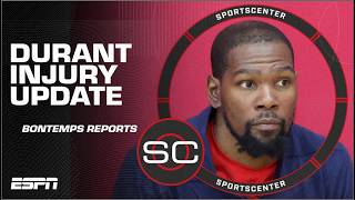 Tim Bontemps provides Kevin Durant’s TIMETABLE for Team USA Return 🍿  SportsCenter [upl. by Sandell16]