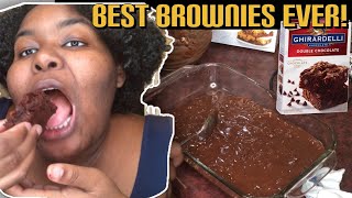 The Worlds Best Brownies  Ghirardelli Double Chocolate Brownie Mix [upl. by Nylsej299]