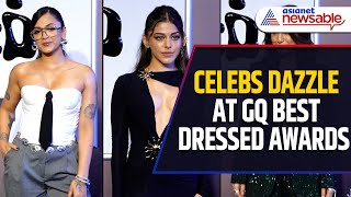 Sharvari Alaya F Aditi Saigal amp Shantanu Maheshwari Shine at GQ Best Dressed Awards  Asianet [upl. by Fifi]