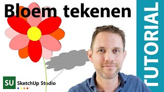 Een bloem tekenen met SketchUp for Schools [upl. by Anna]