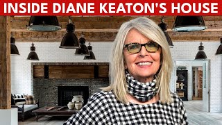 Diane Keaton Brentwood Rustic House  INSIDE Diane Keatons Brentwood Mansion in LA Interior Design [upl. by Ahsyle]