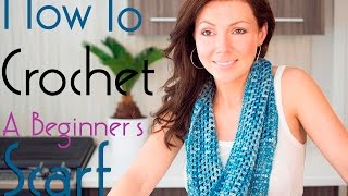 How to Crochet a Beginners Infinity Scarf [upl. by Nyrb]