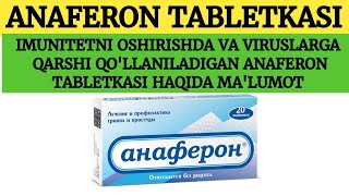 ANAFERON TABLETKASI HAQIDA MALUMOT АНАФЕРОН ТАБЛЕТКАСИ ХАҚИДА МАЬЛУМОТ АНАФЕРОН ANAFERON [upl. by Torin]